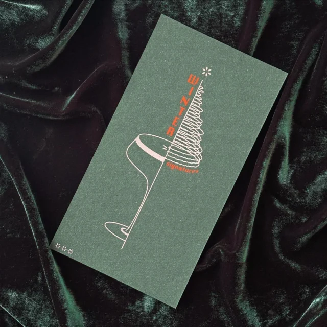 Unsere neue Winter Signatures Karte! 🍸🎄@druckeria.cannstatt danke für den schönen Druck!